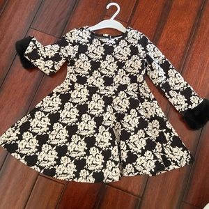 Janie and Jack white and black dress. Toddler size 3T
